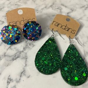 A pair of Resin earrings pierced.